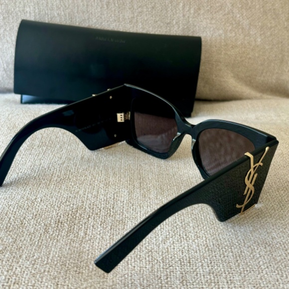 YSL-Saint Laurent Sunglasses- Black - Picture 7 of 16